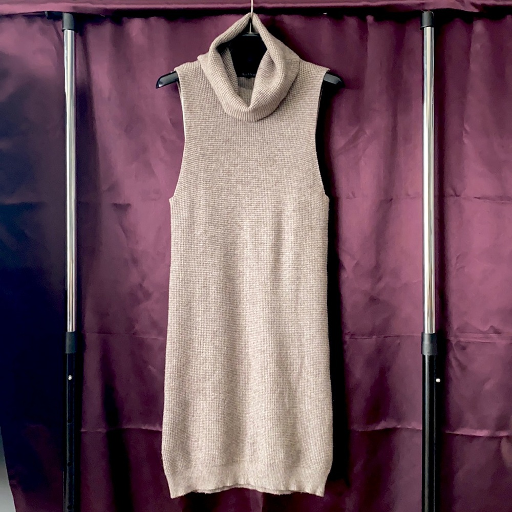 Cowl neck sweater dress
